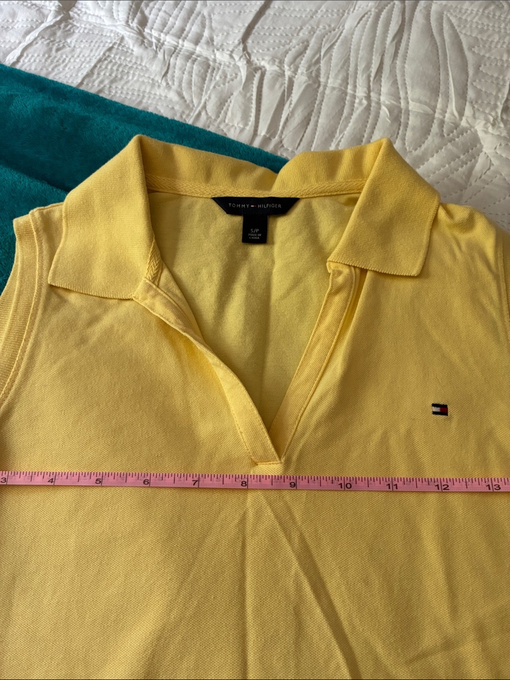 Tommy Hilfiger Yellow Sleeveless Polo Tank Top - Picture 3 of 6